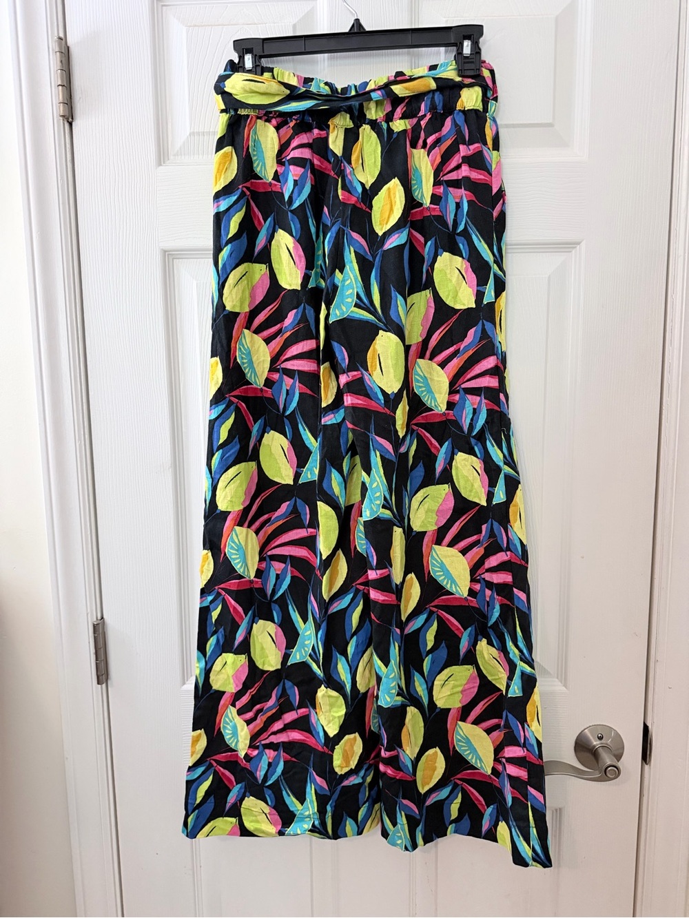 Tabitha Brown lemon print wide leg pants sz XXS